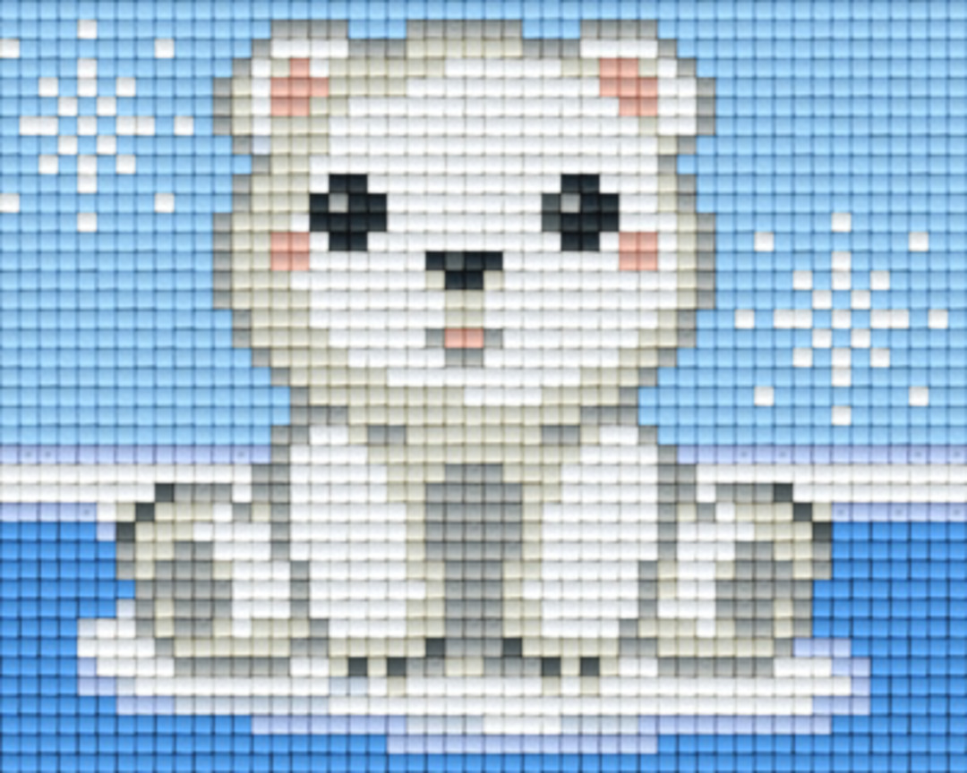 Polar Bear One [1] Baseplate PixelHobby Mini-mosaic Art Kits image 0